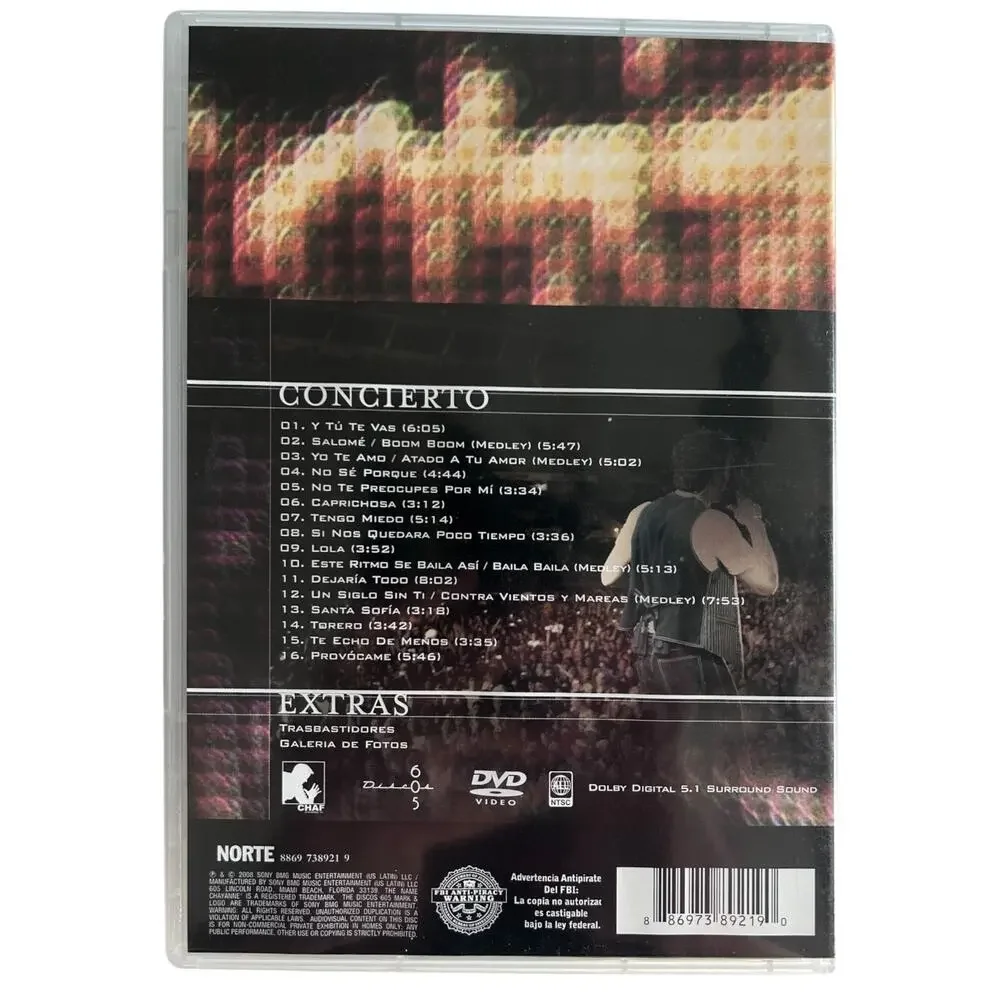 Chayanne Vivo DVD 2008 Live Concert River Plate Argentina Latin Pop
